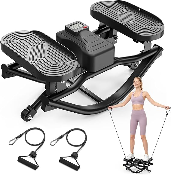 Rock stepper exercise machine